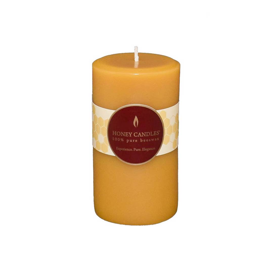 Beeswax Pillar Candle 5 Natural Sagework Organics 3663