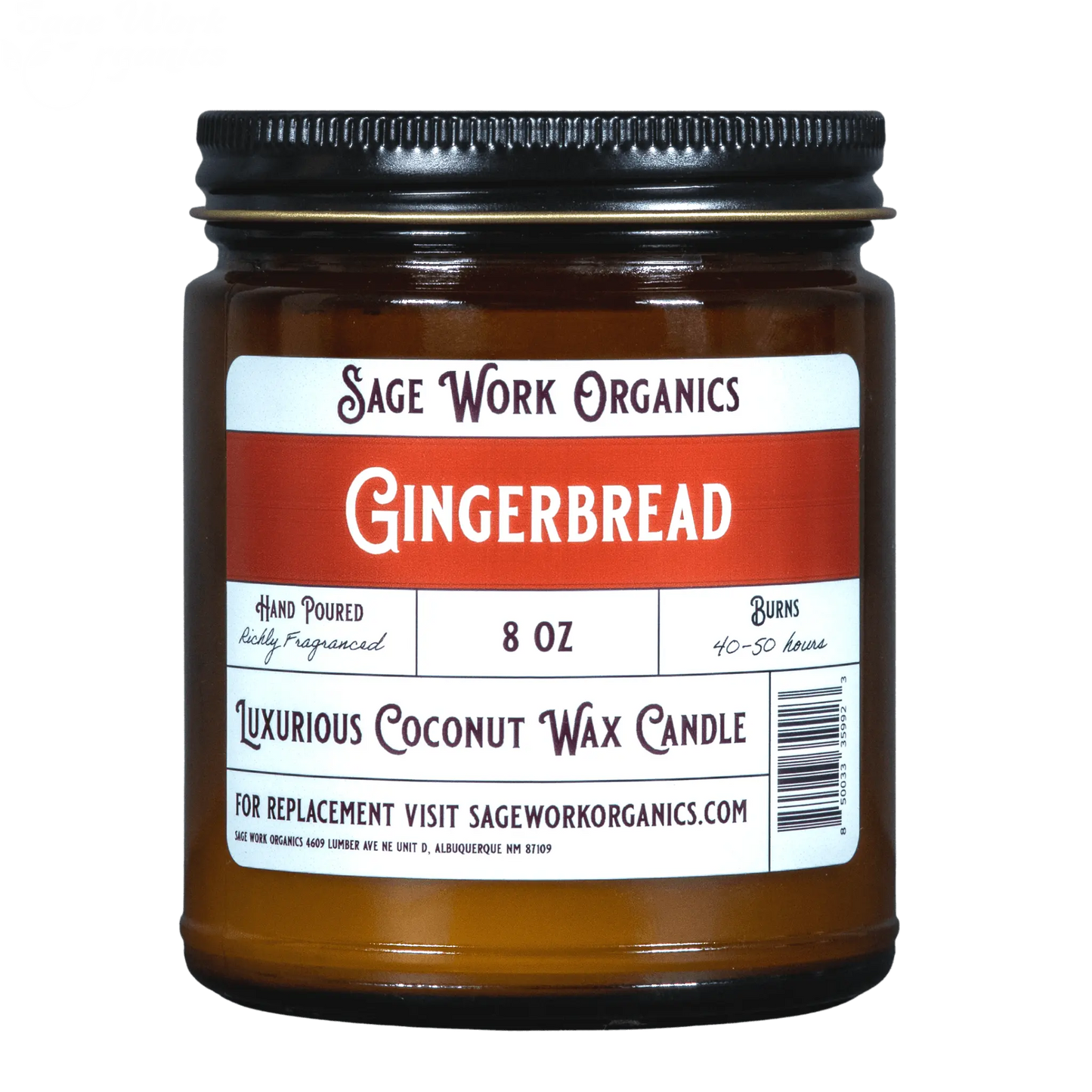 Gingerbread Candle SageWork Organics