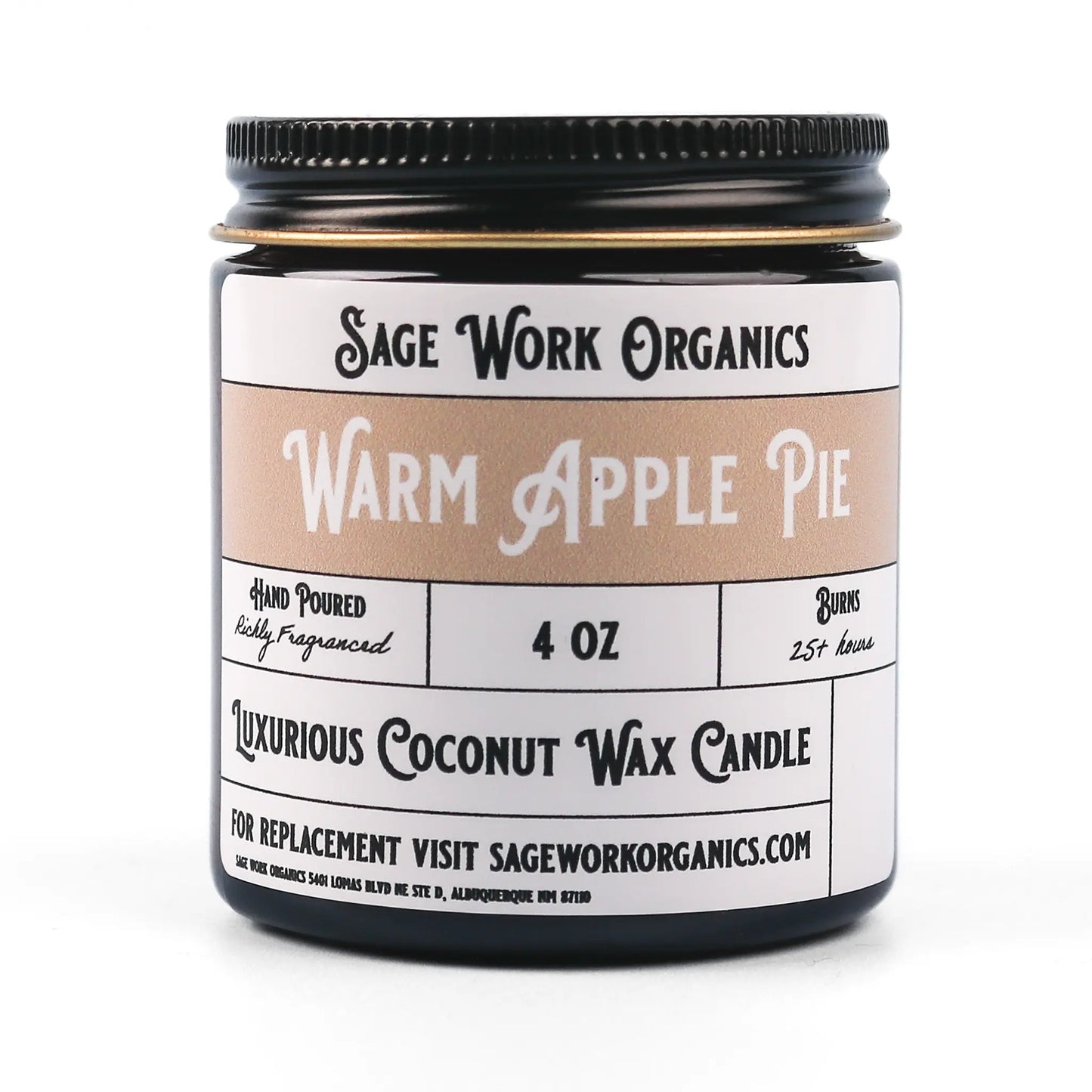 Warm Apple Pie Candle SageWork Organics