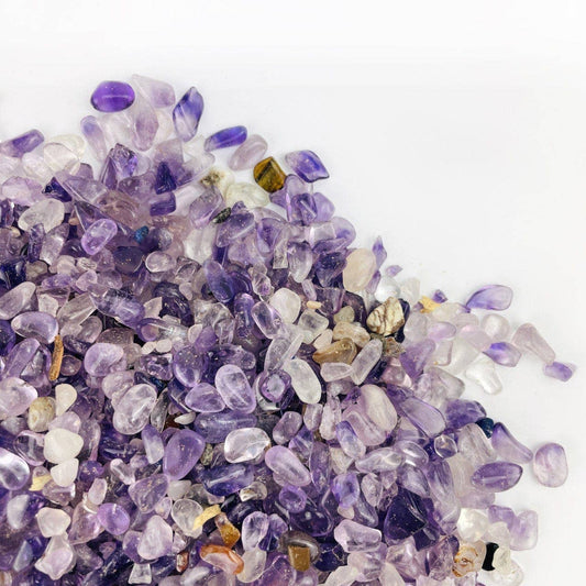 Amethyst Polished Small Chip Stones  - Purple Gemstones -1 LB bags