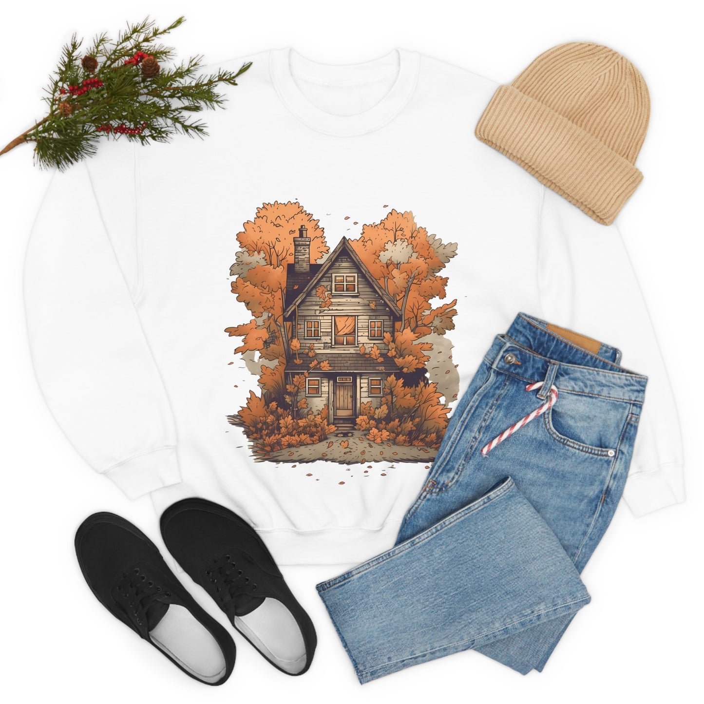 Autumn Vibes Cottage Core - Unisex Heavy Blend™ Crewneck Sweatshirt