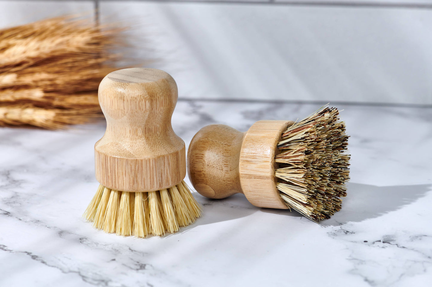 Bamboo Handle-less Dish Scrubbing Brush (Plastic Free)