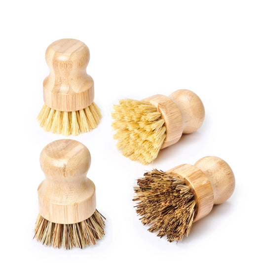 Bamboo Handle-less Dish Scrubbing Brush (Plastic Free) Desesh