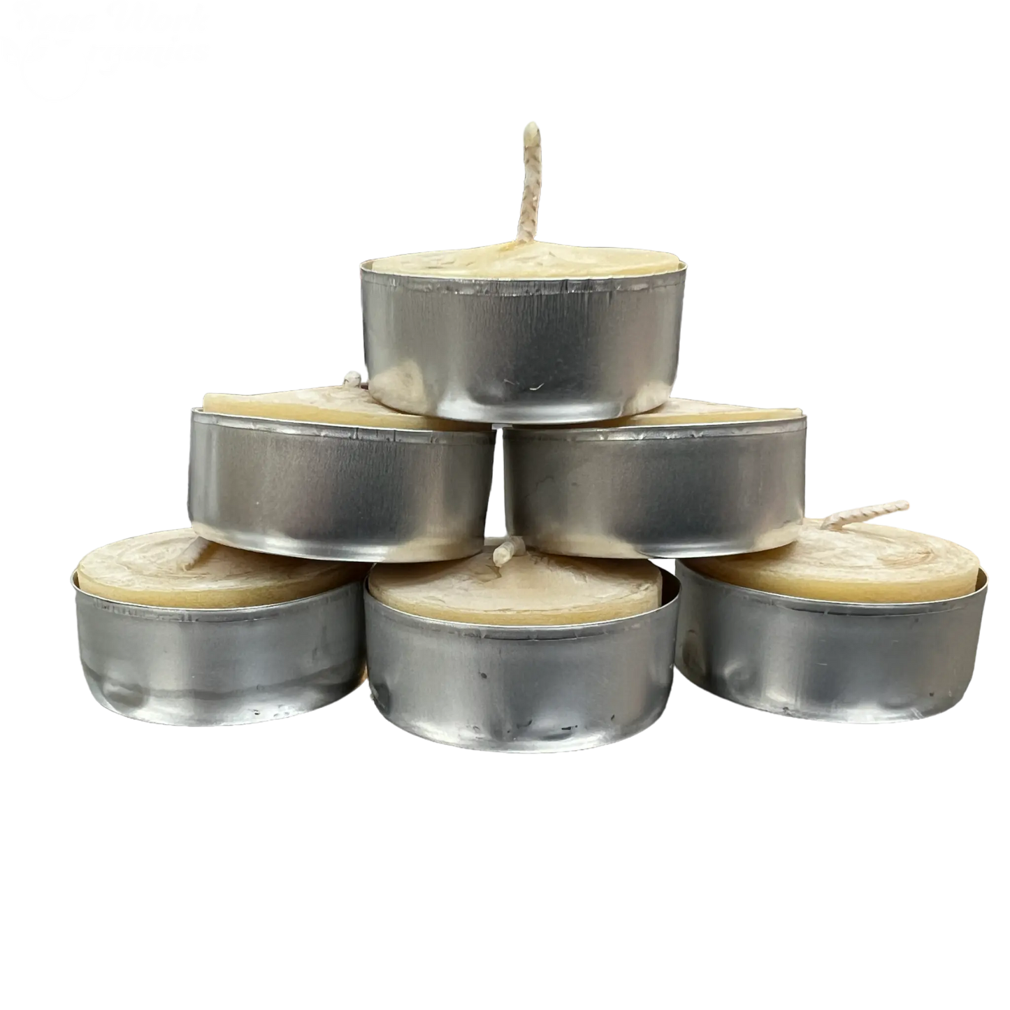 Beeswax Tealight Candle - 6 Pack Aluminum Cups Honey Candles