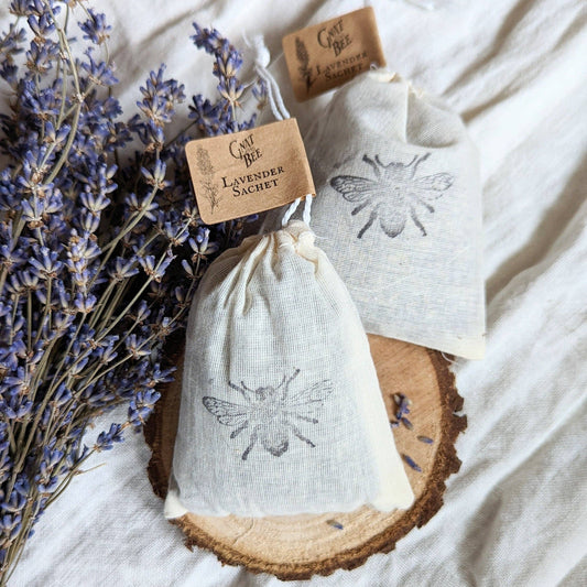 Lavender Bud Sachet Muslin Pouch Organic