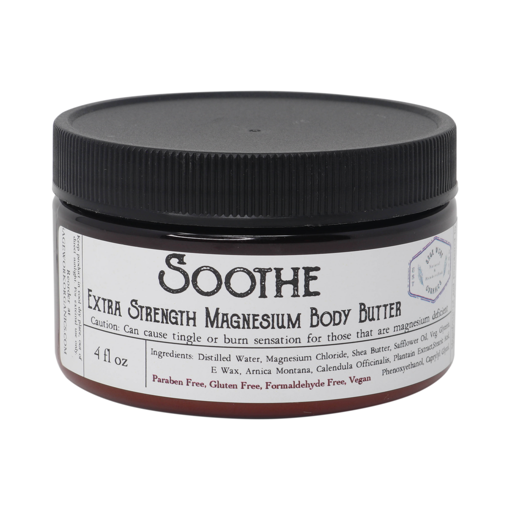 Extra Strength Magnesium Body Butter for Inflammation or Pain