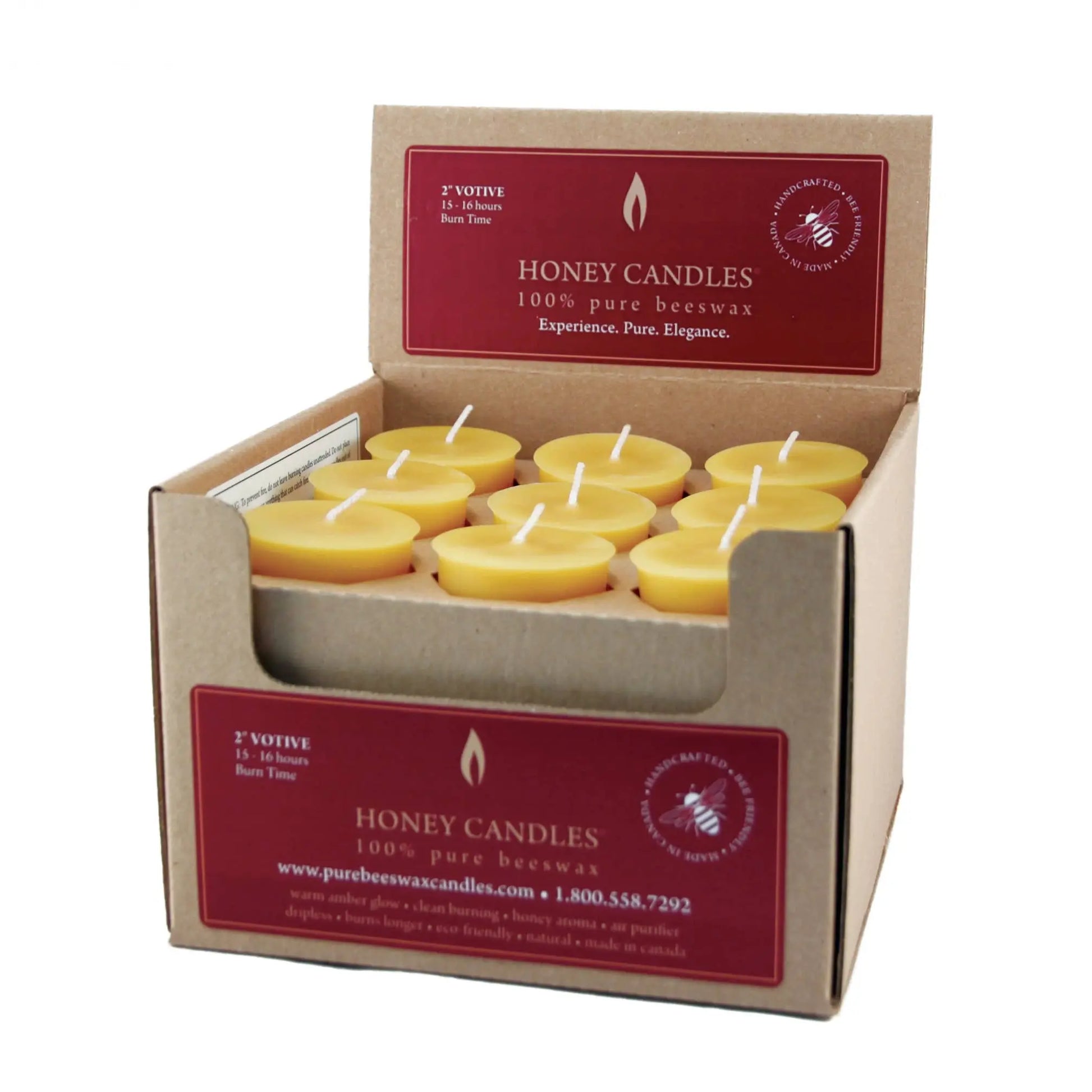 Beeswax Votive Candle - 2" Honey Candles