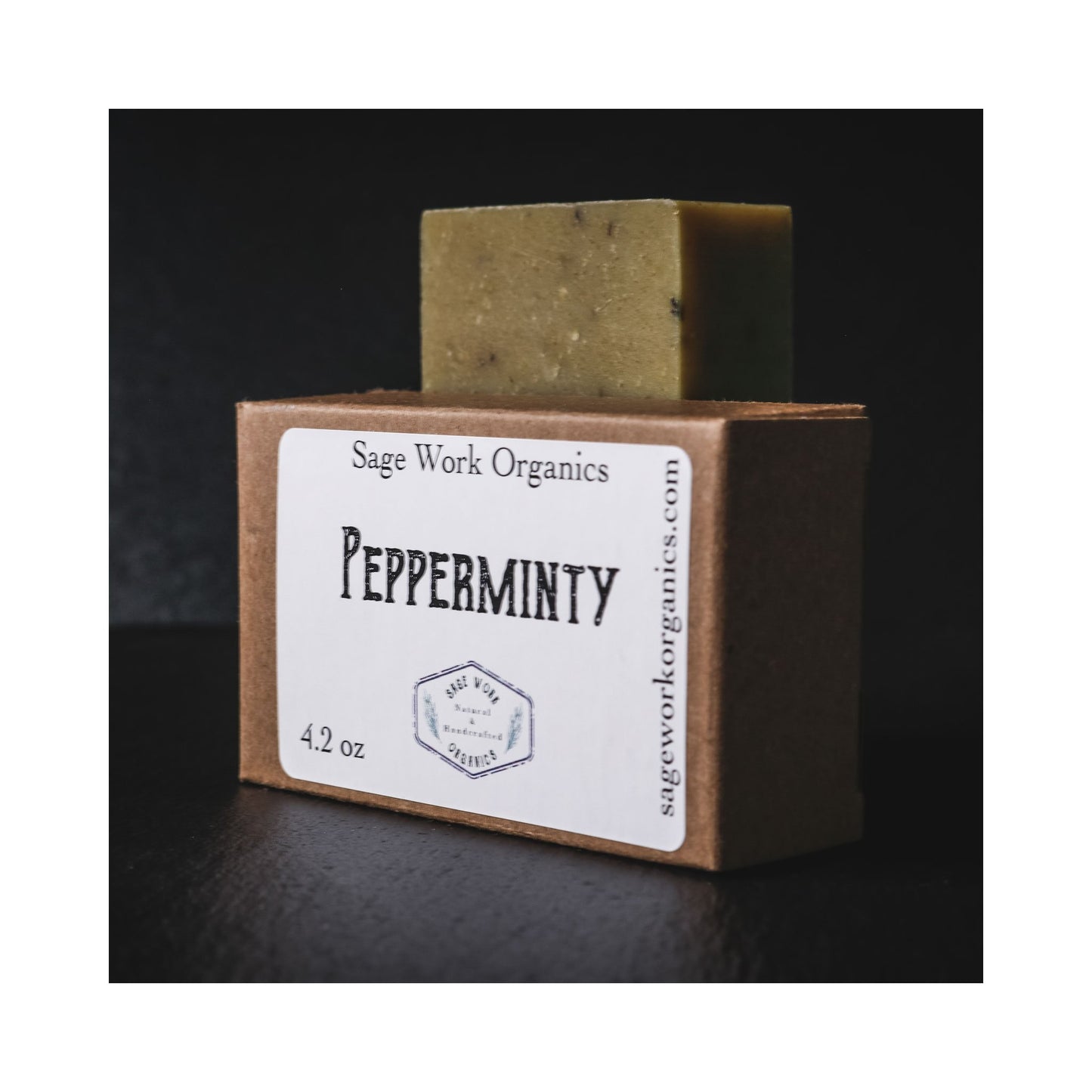 Natural Peppermint Bar Soap with Essential Oils