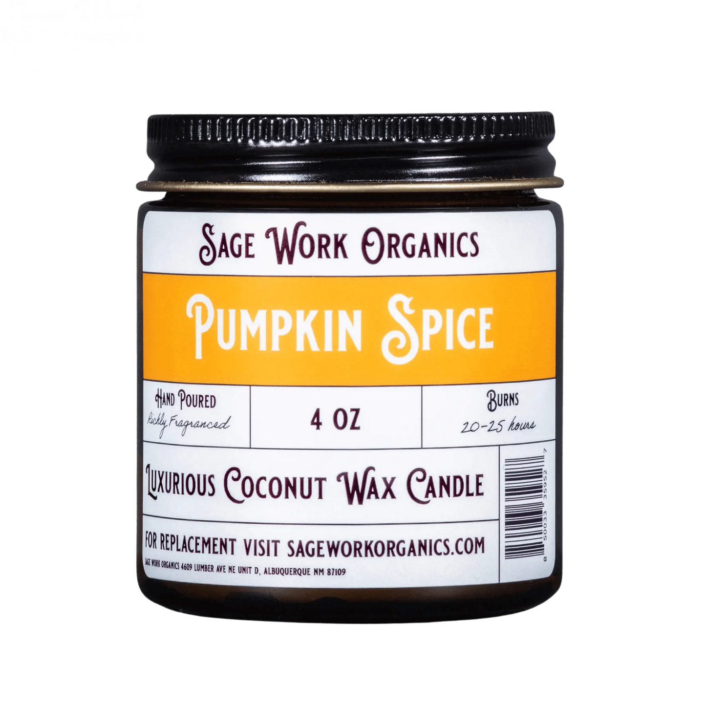 Pumpkin Spice Candle SageWork Organics