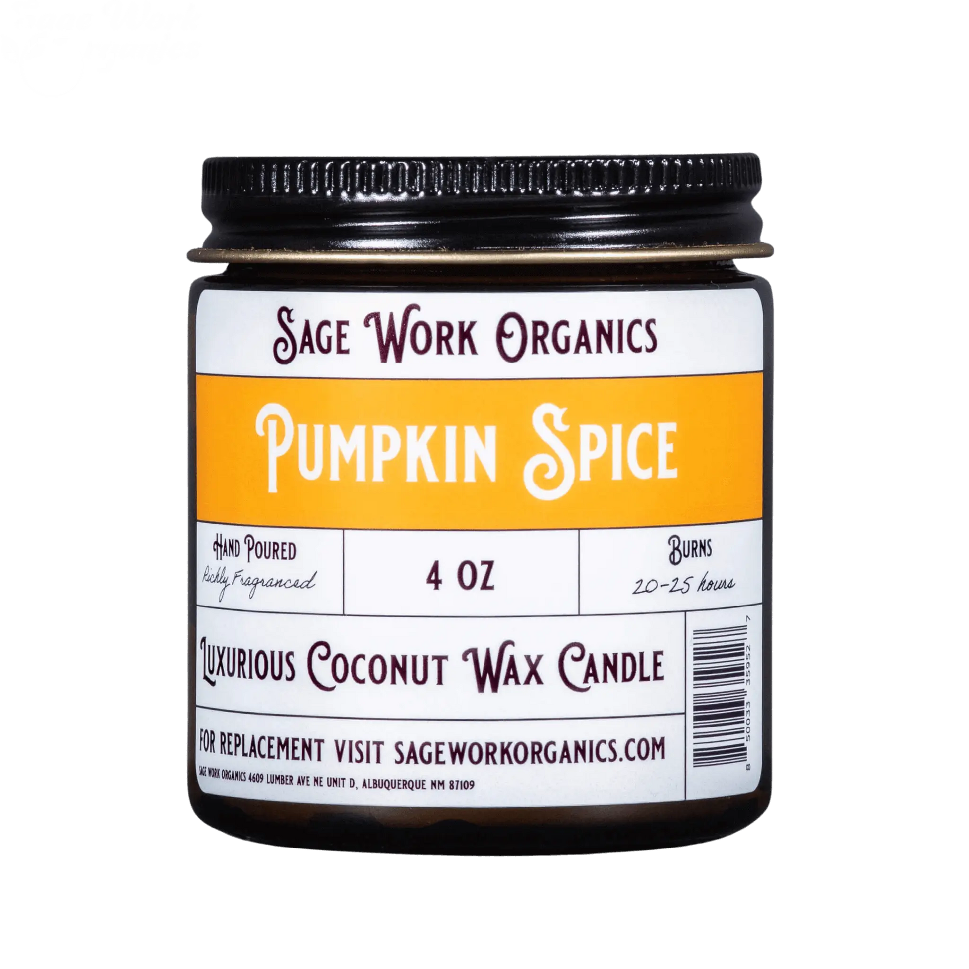 Pumpkin Spice Candle SageWork Organics