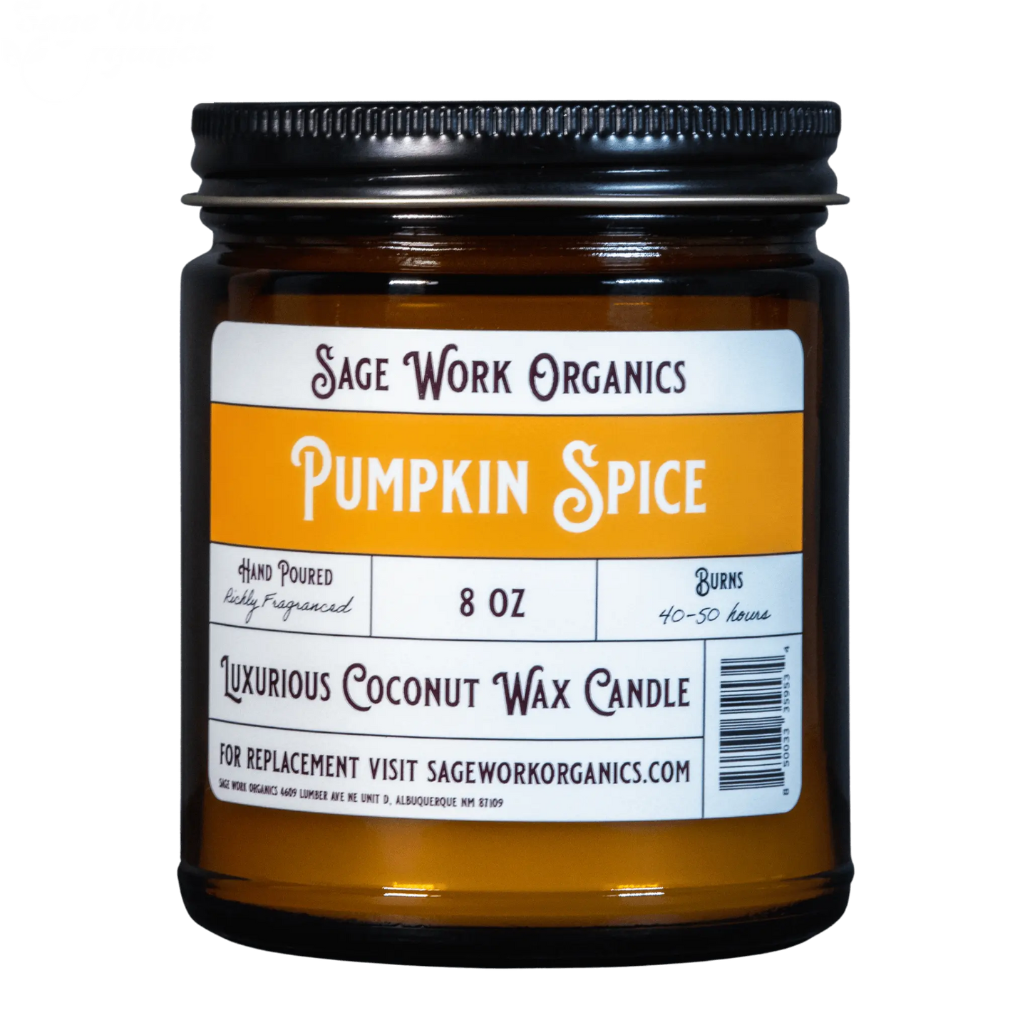 Pumpkin Spice Candle SageWork Organics