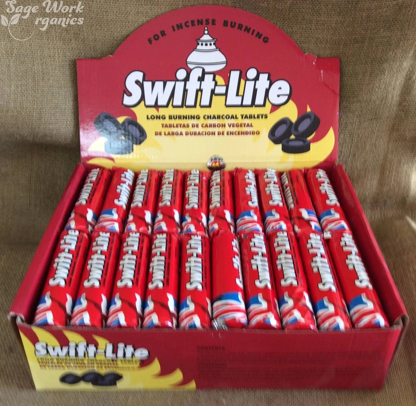 Swift Lite Charcoal Briquettes For Incense Full Moon Farms, LLC