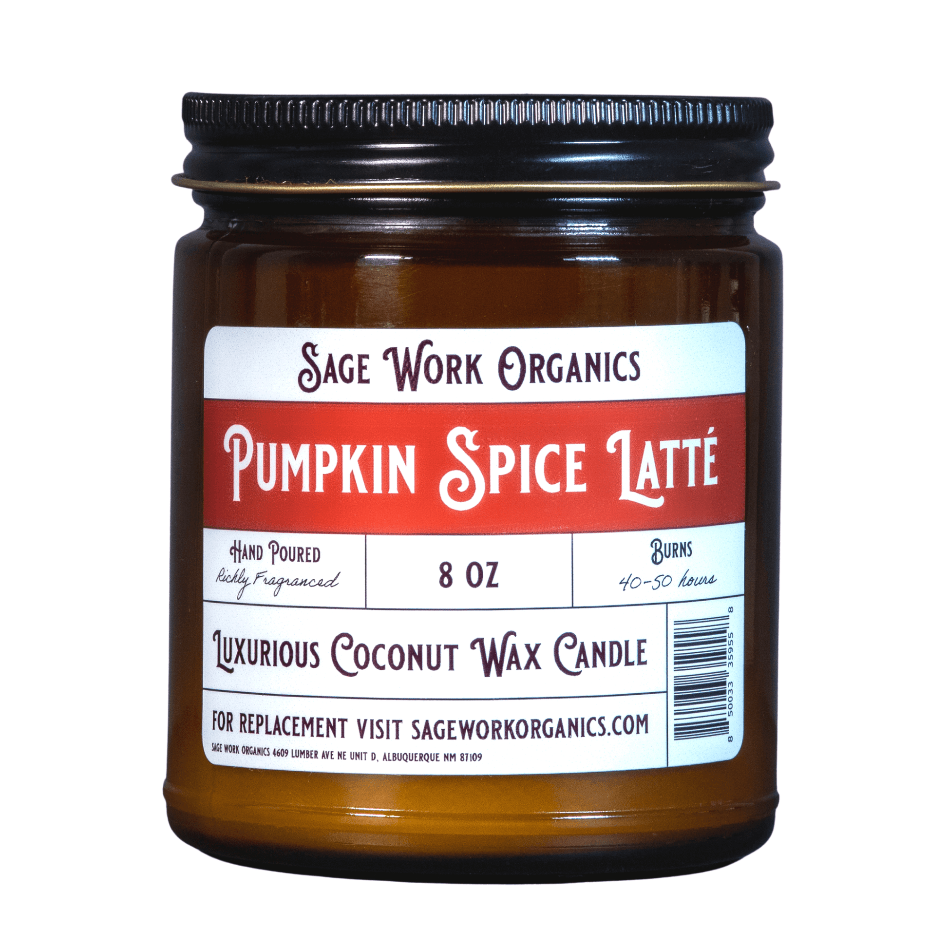 Pumpkin Spice Latte & Mocha Scent Candle with Essential Oils